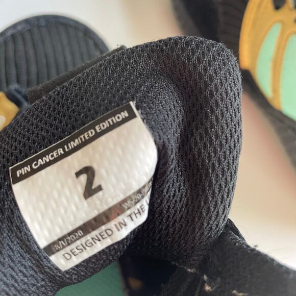 Pin Cancer x Matabourne Limited Edition Wrestling Shoes Sz 2 Wrestle For A Cure - Picture 7 of 13